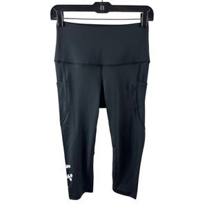 Barbell Babes High Rise Pocket Cropped Leggings Size Small Black Squat Proof